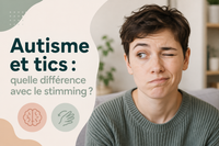 Personne autiste présentant un tic facial
