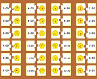carte du jeu horloge éducative Montessori