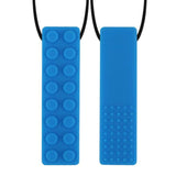 collier à mâcher bleu