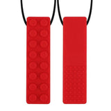 collier à mâcher rouge