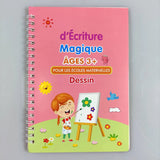 Couverture du cahier “d’Écriture Magique Âges 3+” dédié au dessin, encourageant la créativité et la motricité fine.