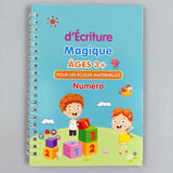Couverture du cahier “d’Écriture Magique Âges 3+” consacré à l’apprentissage des nombres, adapté aux jeunes enfants.