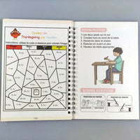 Page d’exercice colorier par numéro sur le thème de Thanksgiving, assortie de conseils pour adopter une bonne posture d’écriture