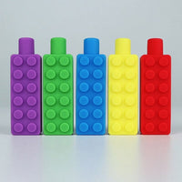 Lot d'embouts à mâchouiller brique, cinq couleurs (violet, vert, bleu, jaune et rouge)