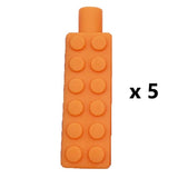 Lot d'embouts à mâchouiller brique orange (x5)