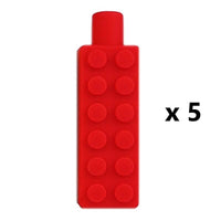 Lot d'embouts à mâchouiller brique rouge (x5)