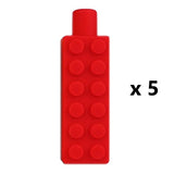 Lot d'embouts à mâchouiller brique rouge (x5)