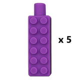 Lot d'embouts à mâchouiller brique violet (x5)