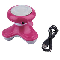 Masseur vibrant rose alimenté par câble USB