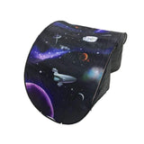 Paravent de lit thème espace avec planètes, étoiles et fusée
