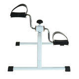 Pédalier d'exercice vu de face, avec sangles pour les pieds