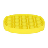 Press-in bubble ovale jaune avec bulles pop en silicone