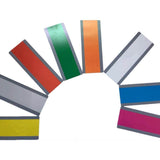 Ensemble de règles de lecture pour paragraphe de différentes couleurs, disposées en éventail