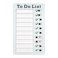 To do list réutilisable blanche avec dix cases et indicateurs de validation à cocher