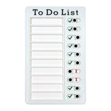 To do list réutilisable blanche avec dix cases et indicateurs de validation à cocher