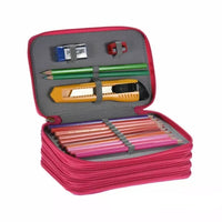 Trousse à compartiment rose