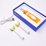 brosse à dent 3 cotés avec deux têtes de rechange