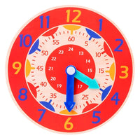 horloge montessori rouge