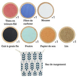 jouet en bois montessori avec différente texture