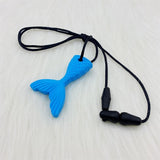 objet à mâchouiller queue de poisson bleu