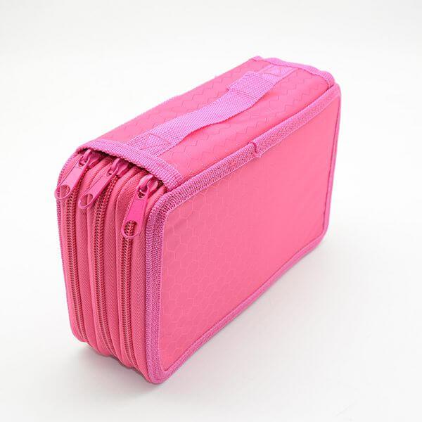 trousse 3 compartiment rose